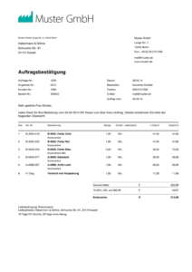 Auftragsbestätigung