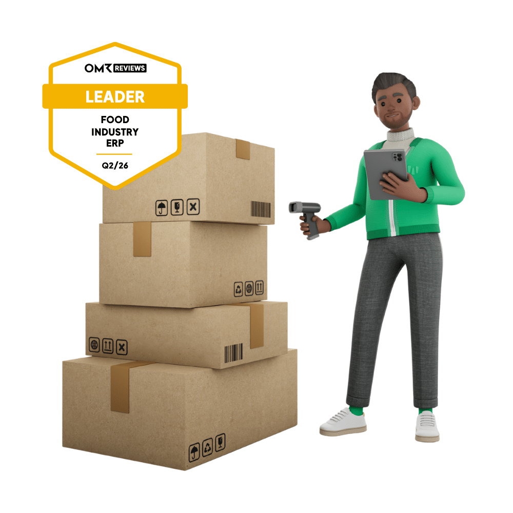 3D Figur Logistik mit Food Badge