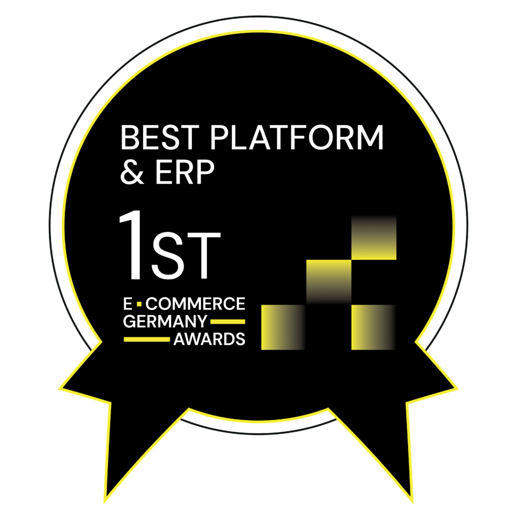 Badge Best Platform and ERP E-Commerce Germany Awards 2025