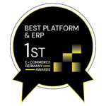 Badge Best Platform and ERP E-Commerce Germany Awards 2025
