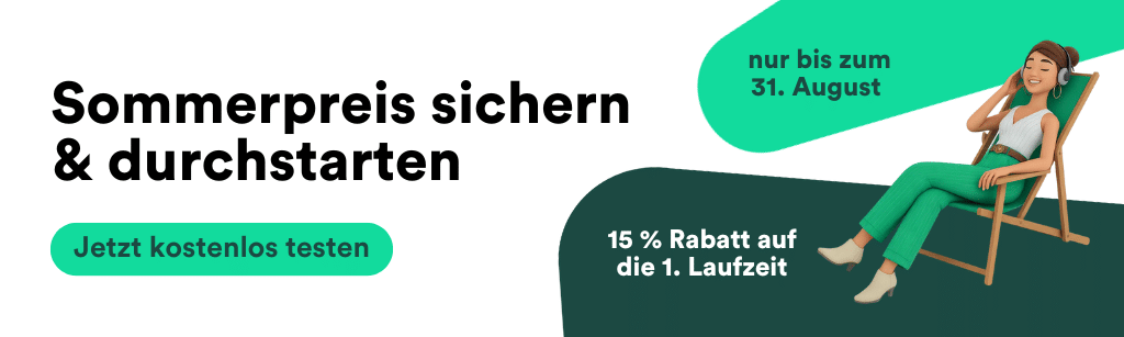 Banner weclapp Sommeraktion