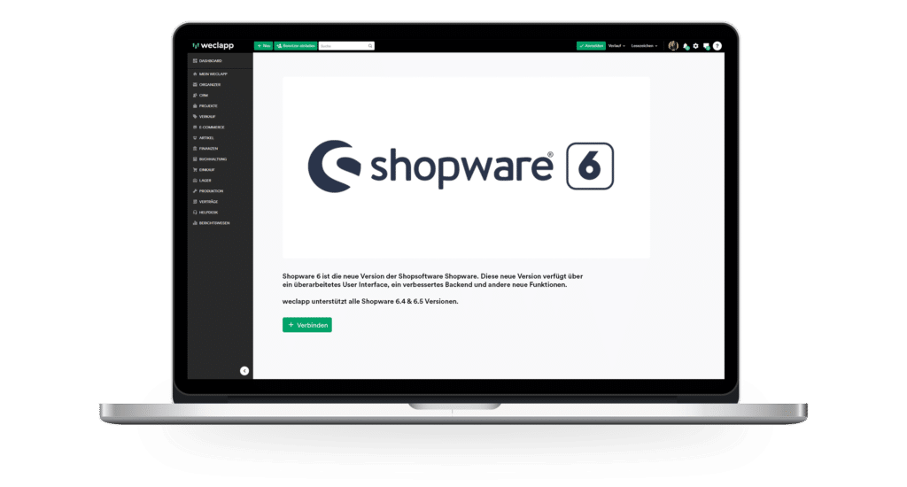 weclapp Integration shopware 6