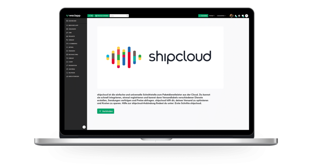 weclapp Integration Shipcloud