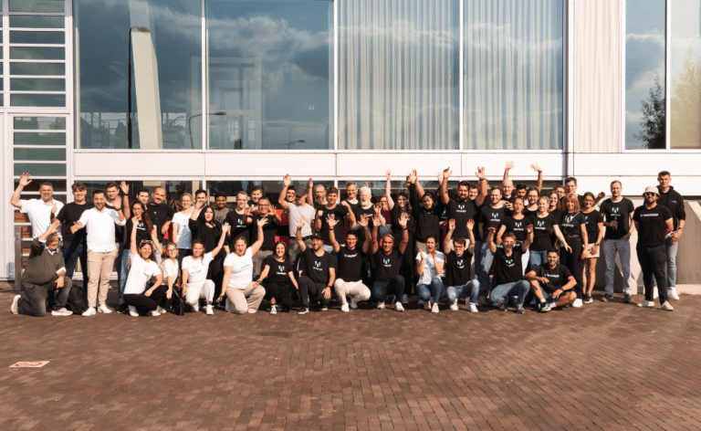 Teamfoto von weclapp zu Besuch bei Exakt in den Niederlanden