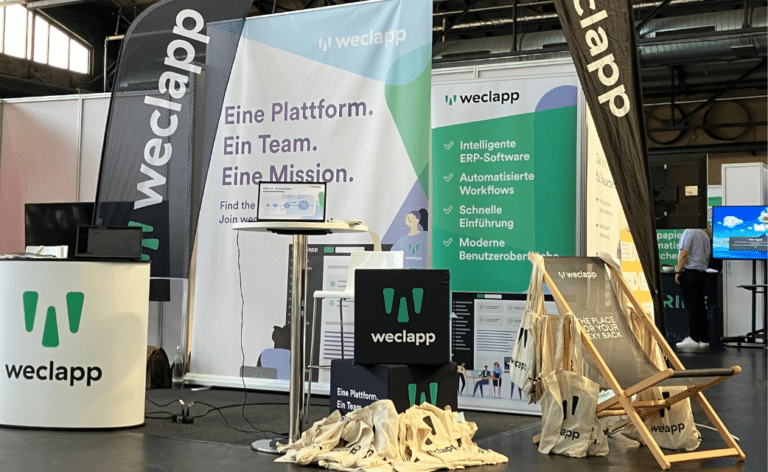 weclapp Stand bei der Taxarena Berlin