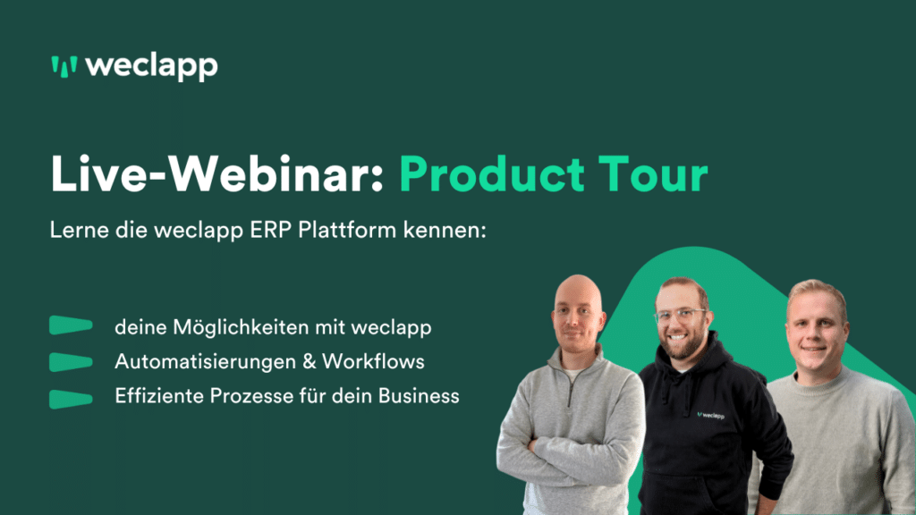 weclapp Product Tour Bild Webinarseite