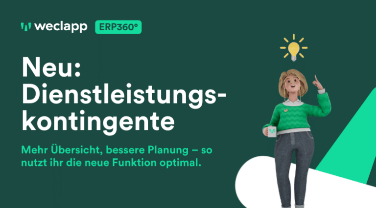 Dienstleistungskontingente bei weclapp