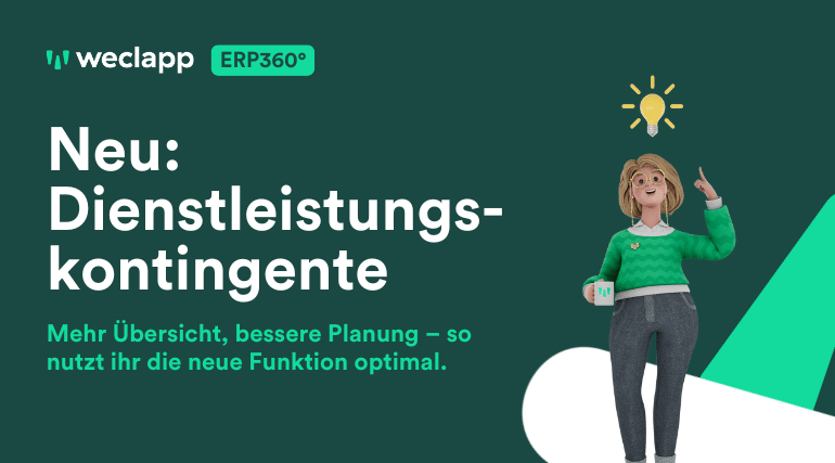 Dienstleistungskontingente bei weclapp