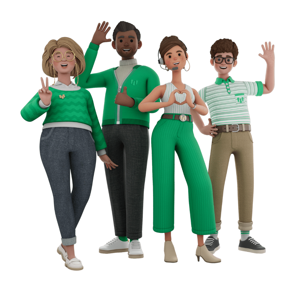 weclapp 3D Charakter All Together