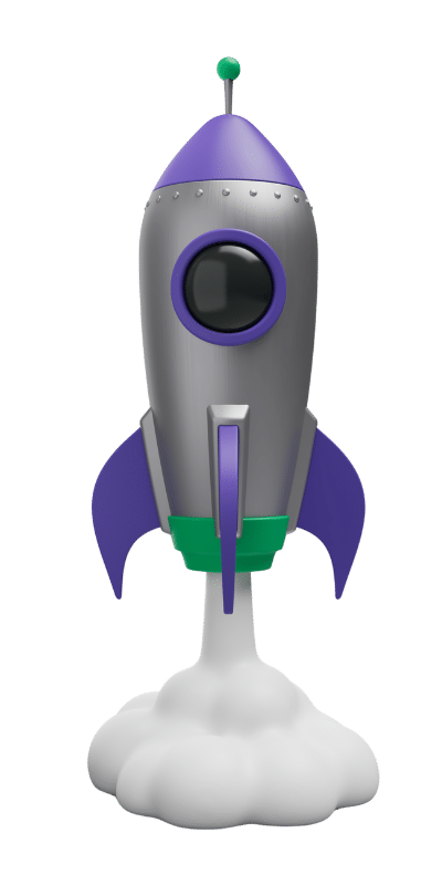 weclapp 3D Charakter Rocket Straight
