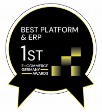 Badge Best Platform and ERP E-Commerce Germany Awards 2025