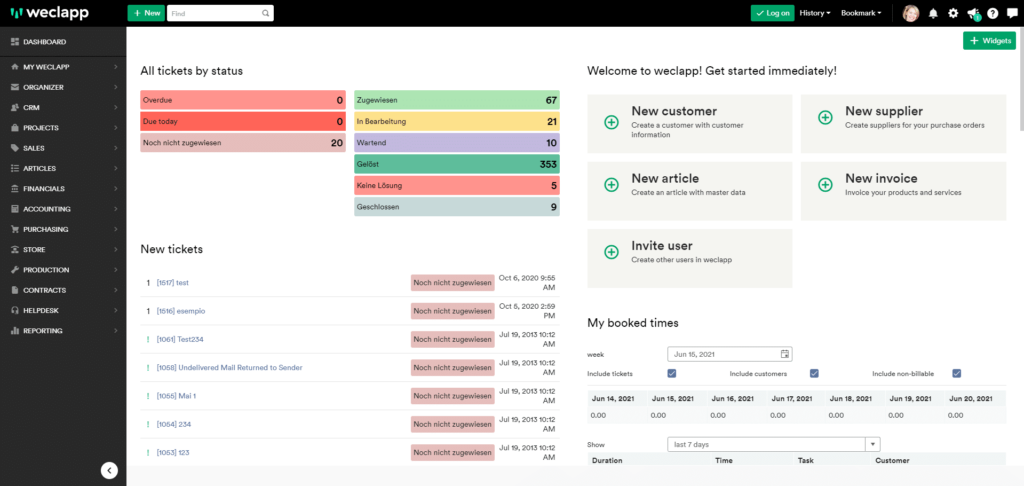 dashboard helpdesk