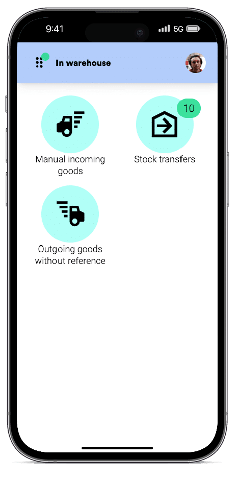 incoming goods warehouse app