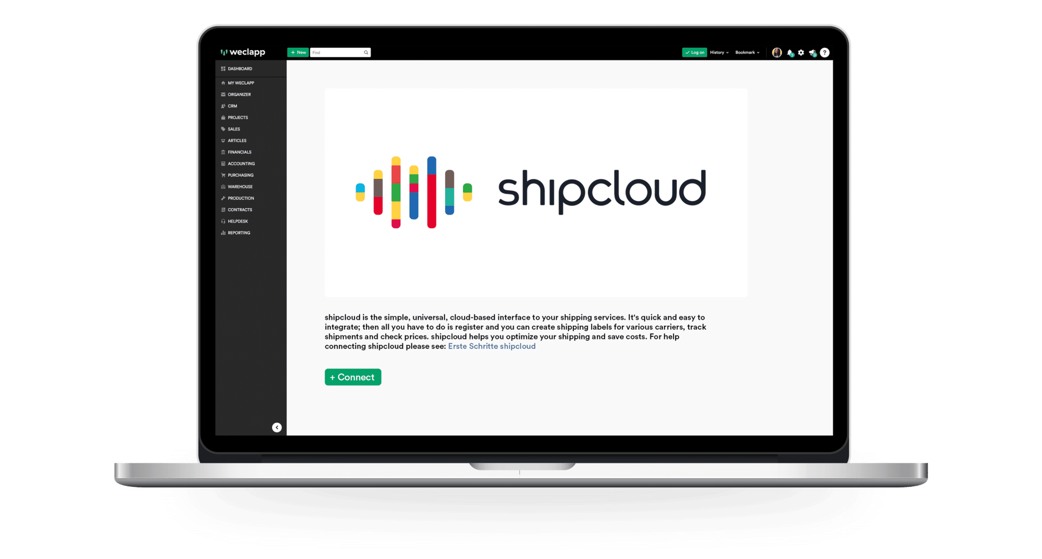 integration weclapp and shipcloud