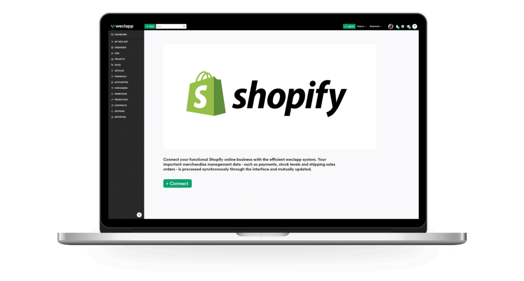 integration weclapp and shopify